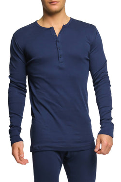 2(X)IST Navy Essential Long Sleeve Henley thumbnail 2