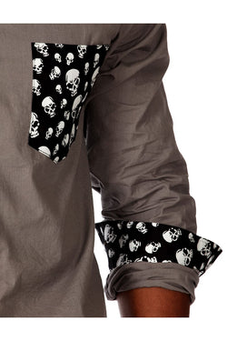 00 Nothing Grey Skullball Button-Up thumbnail 4