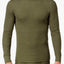 Alfani Fatigue Green Thermal Knit Waffle Crew-Neck Shirt