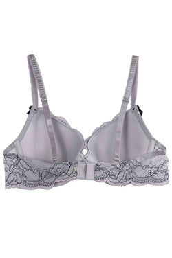 Catherine Malandrino Grey Corded Lace Demi Bra thumbnail 2