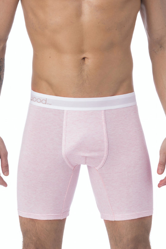 WOOD Pink Heather Biker Brief