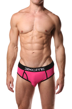EXCiTE Pink Contrast Mesh Jock Briefs thumbnail 1