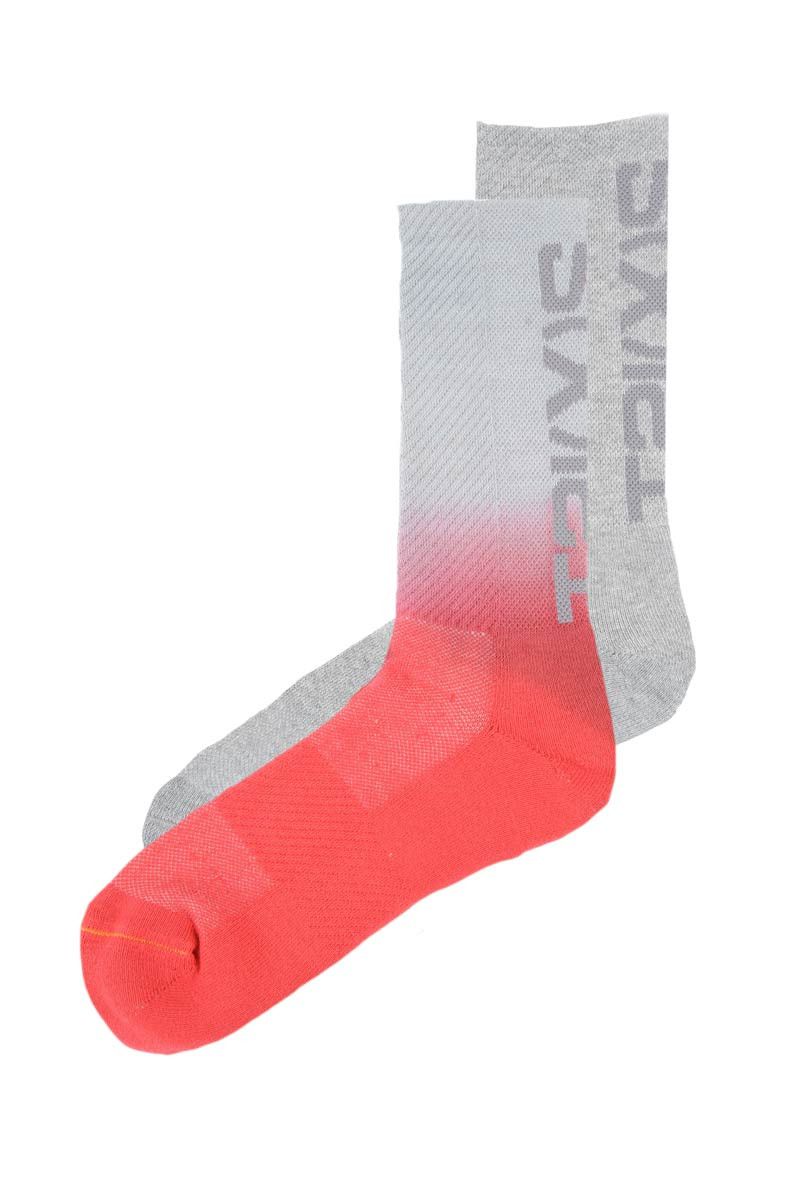 2(X)IST Red & Grey Sport Dip-Dye Crew Sock 2-Pack
