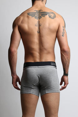 2-Pack Mosmann Heather Grey & Orange Plaid Boxer Briefs thumbnail 3