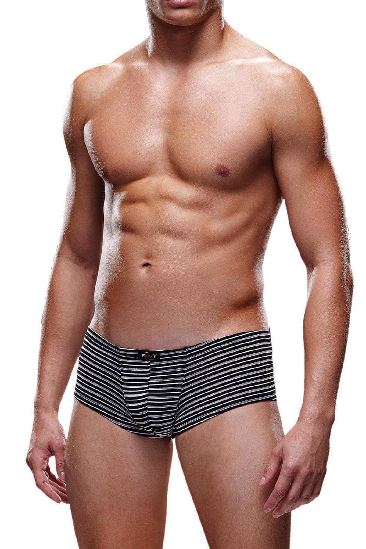 Envy Black & White Microfiber Boxer Trunk