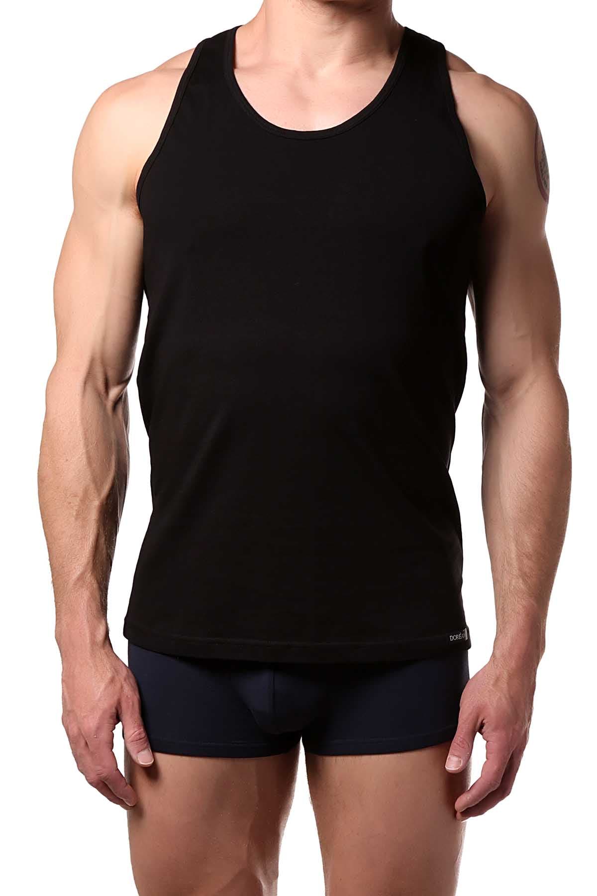Doreanse Black Athletic Racer-Back Tank