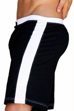 Jack Adams Black & White Relaxed Gym Short thumbnail 4