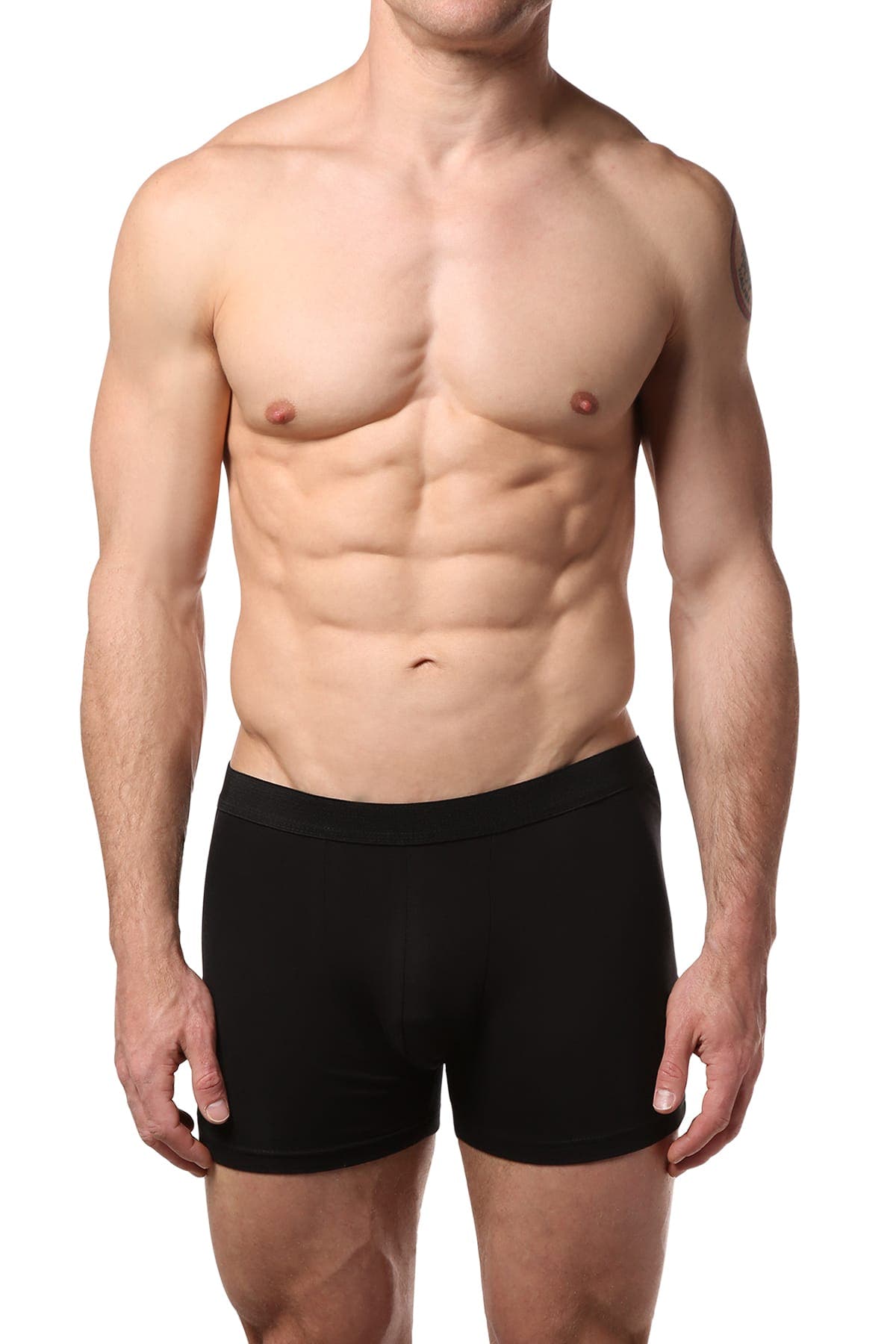 Undergear Black Padded-Butt Boxer Brief
