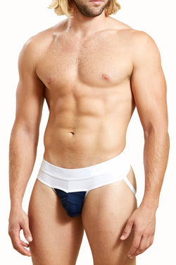 PPÜ Navy-Blue/White Double Jockstrap thumbnail 2