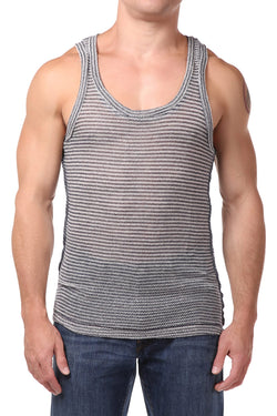 Pistol Pete Navy & White Stripe Versus Tank Top thumbnail 1