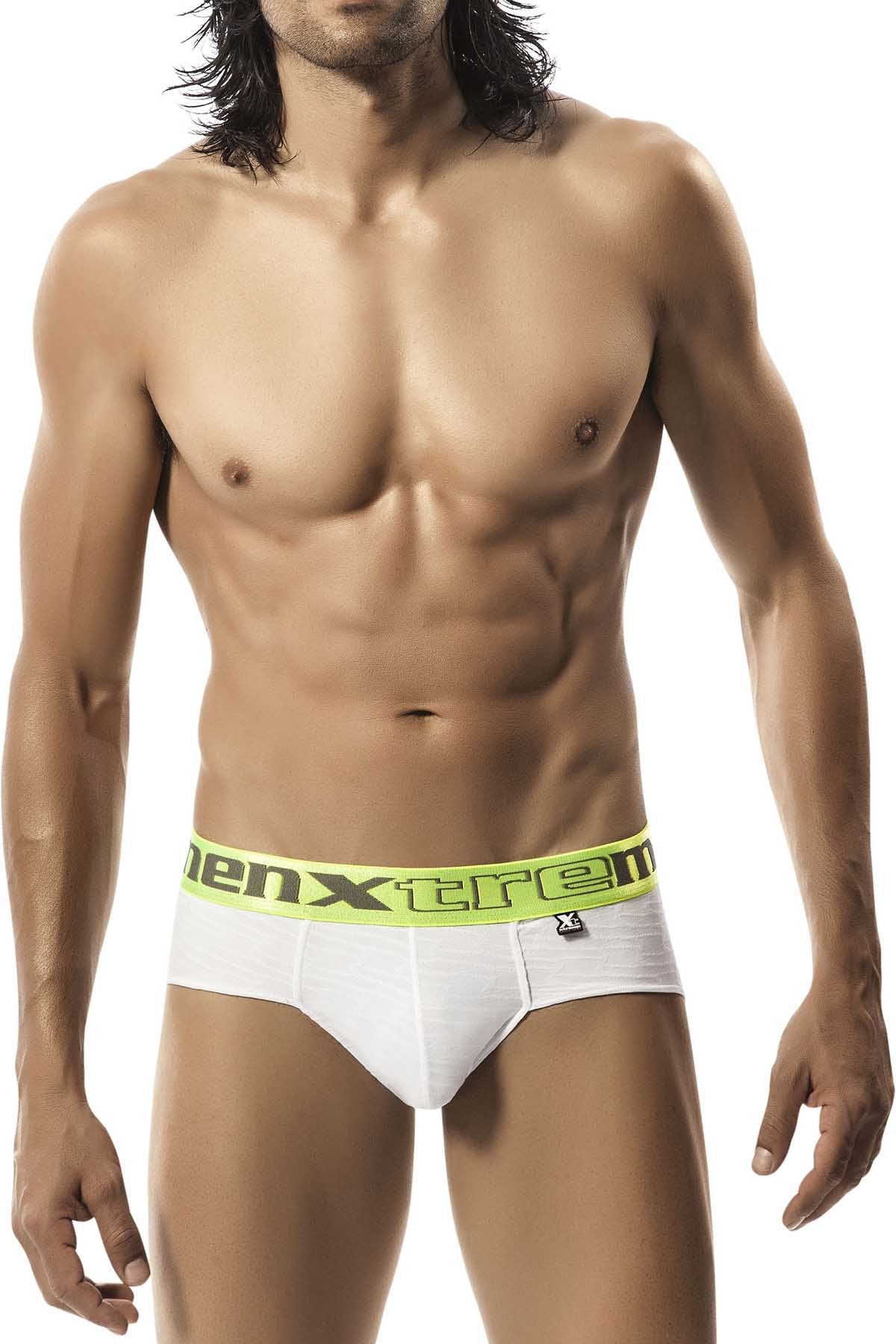 Xtremen White Microfiber Jacquard Brief
