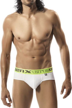Xtremen White Microfiber Jacquard Brief thumbnail 1