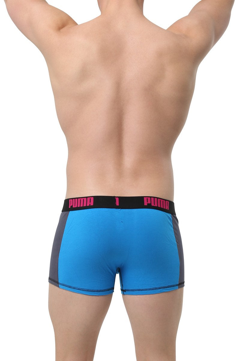 Puma Blue & Grey Cotton Stretch Trunk 2-Pack