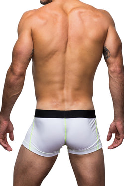 Marco Marco White & Neon Yellow Stitched Boxer Brief thumbnail 3