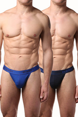 2(X)IST Royal/Navy Essential Y-Back Thong 2-Pack thumbnail 1