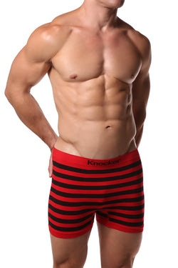 Knocker Red & Black Stripe Seamless Boxer Brief thumbnail 2