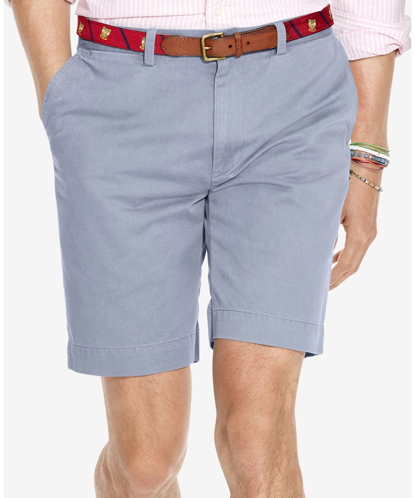 Polo Ralph Lauren Blue/Grey 9" Classic Fit Flat-Front Chino Short