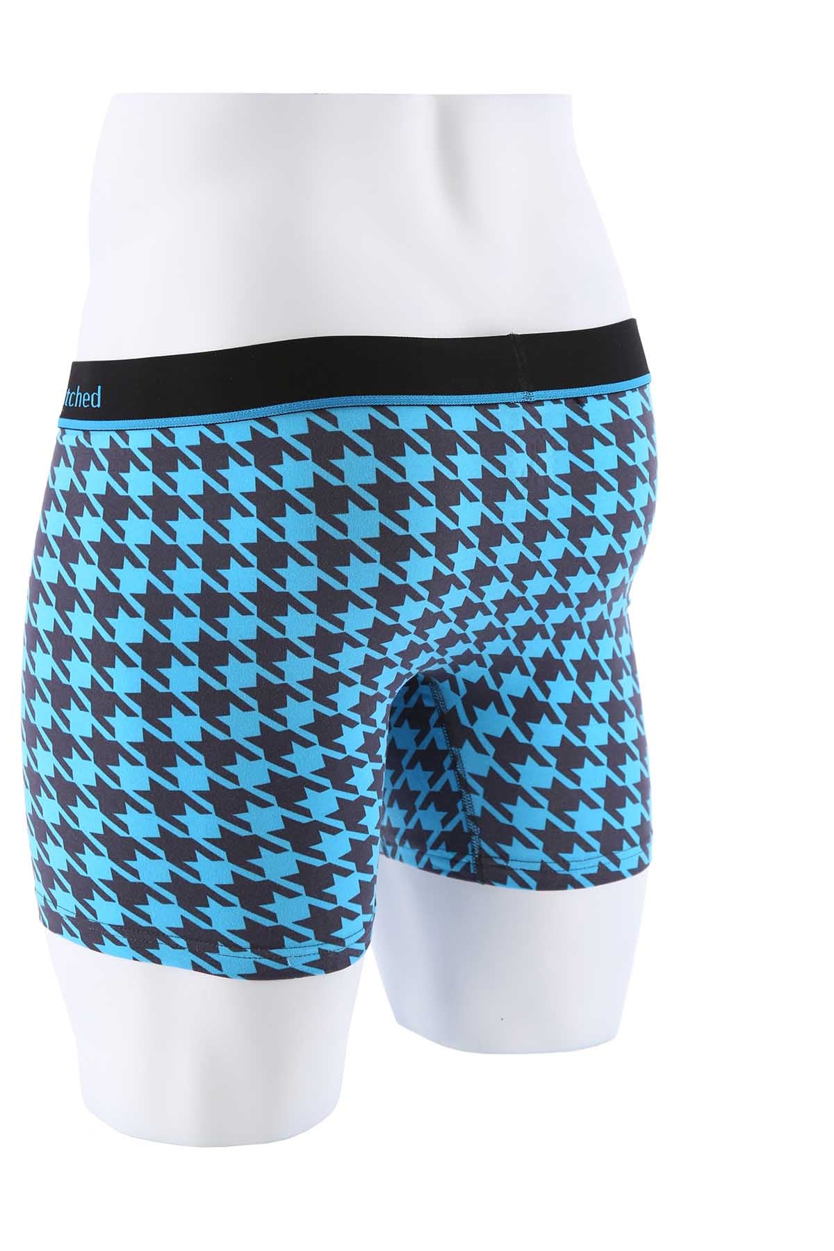 Unsimply Stitched Blue Houndstooth Boxer