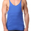 Y.M.L.A. Royal Blue Raw Edge String Tank