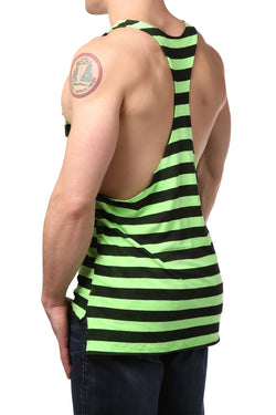 Y.M.L.A Lime Green Stripe Tank Top thumbnail 2