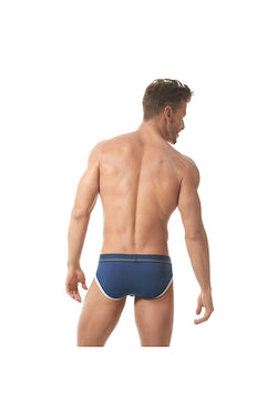 Gregg Homme Navy Sense Ribbed Modal Brief thumbnail 4