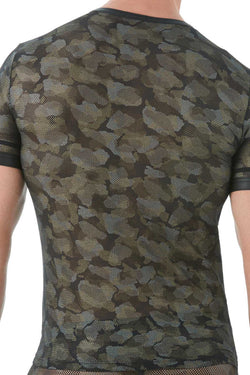 Gregg Homme Black Camo Mesh Shirt thumbnail 3