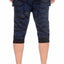 2(X)IST Blue-Camo French Terry Cropped Cargo Pant