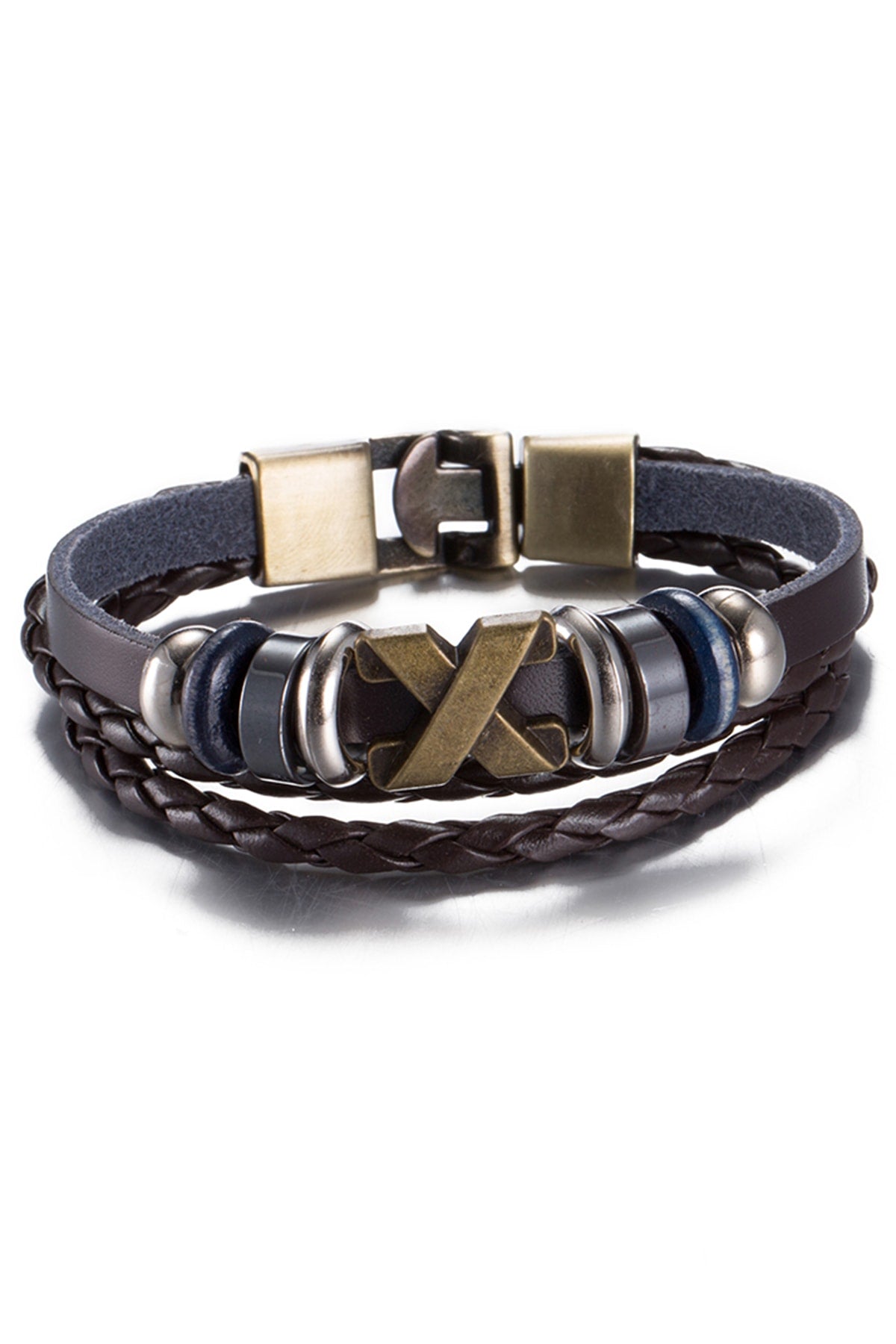 Vintage Brown Cross Leather Bracelet – CheapUndies