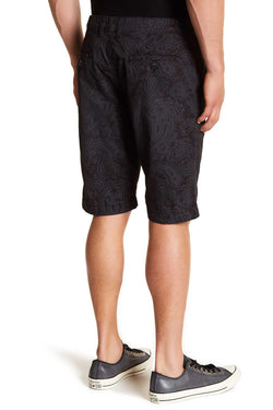 Pop Icon Black Paisley Flat Front Short thumbnail 2
