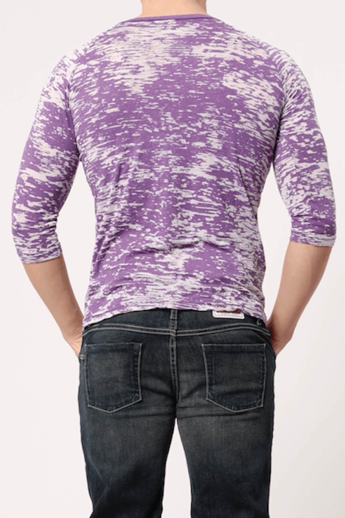 Y.M.L.A. Purple Burnout V-Neck