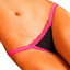 Baci Black & Pink Microfiber & Lace G-String