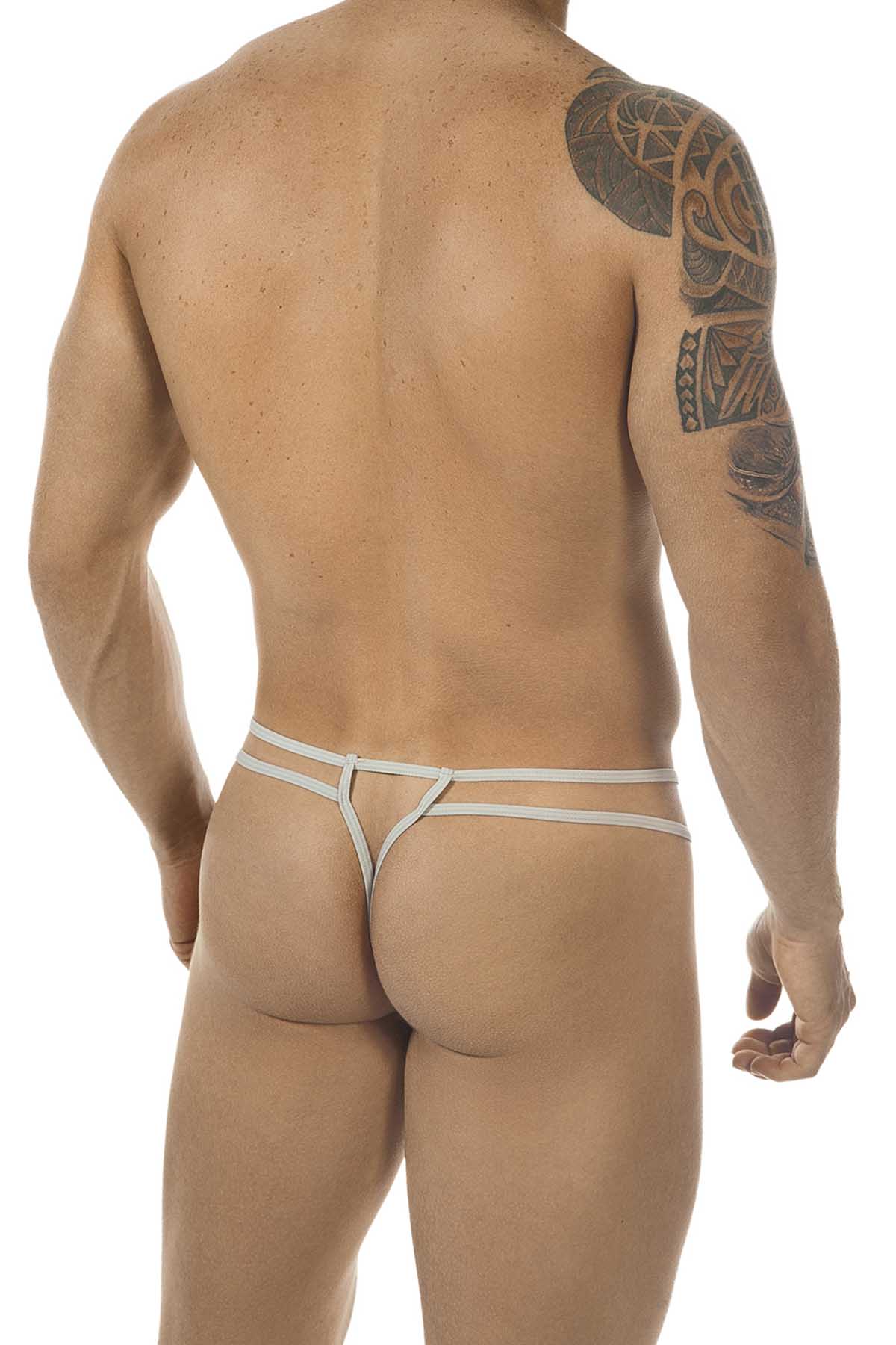 PPÜ Gray Contrast Keyhole Thong