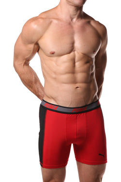 PUMA Black & Red Solid Side Panel Boxer Brief thumbnail 2