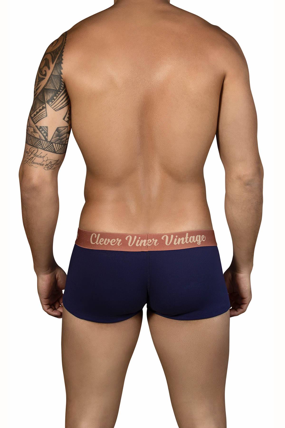 Clever Navy Old-School Open-Fly Boxer Brief