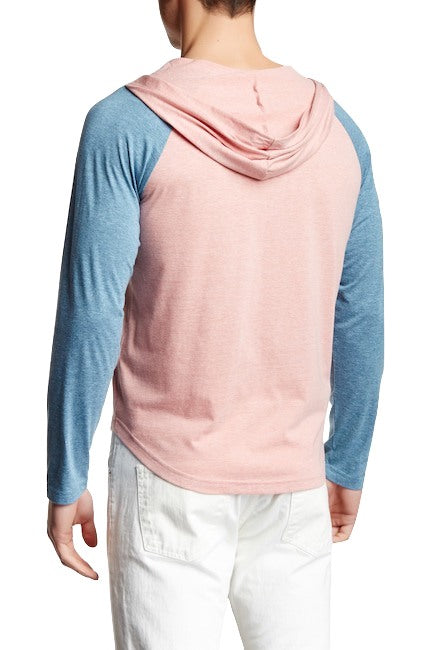 Filthy Etiquette Peach Henderson Henley Hoodie