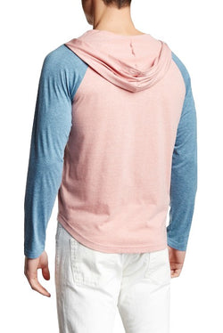 Filthy Etiquette Peach Henderson Henley Hoodie thumbnail 2