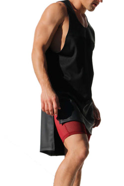 Rufskin Black Tar Oversized Waffle Knit/Rubber Tank thumbnail 2