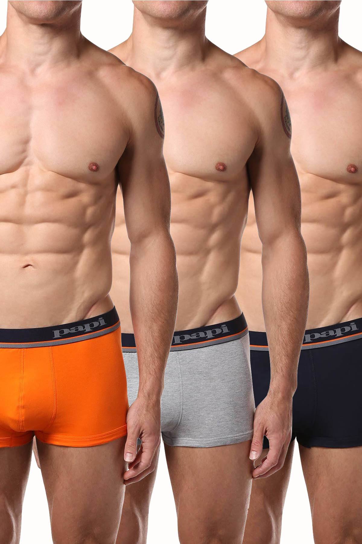 Papi Orange/Grey/Navy Brazilian Trunk 3-Pack
