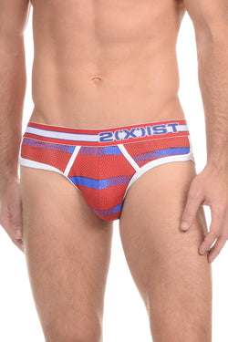 2(X)IST Haute Red Rugby No-Show Brief thumbnail 1