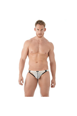 Gregg Homme White Mesh Suspender C-Ring Brief thumbnail 4