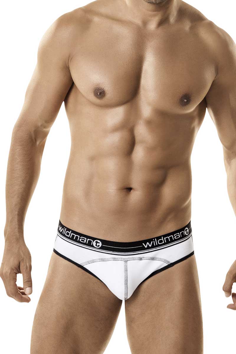 WildmanT White Stitched Short Brief