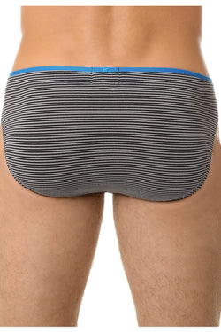 2(X)IST White & Black Stripe Barcode Modal No Show Bikini thumbnail 3