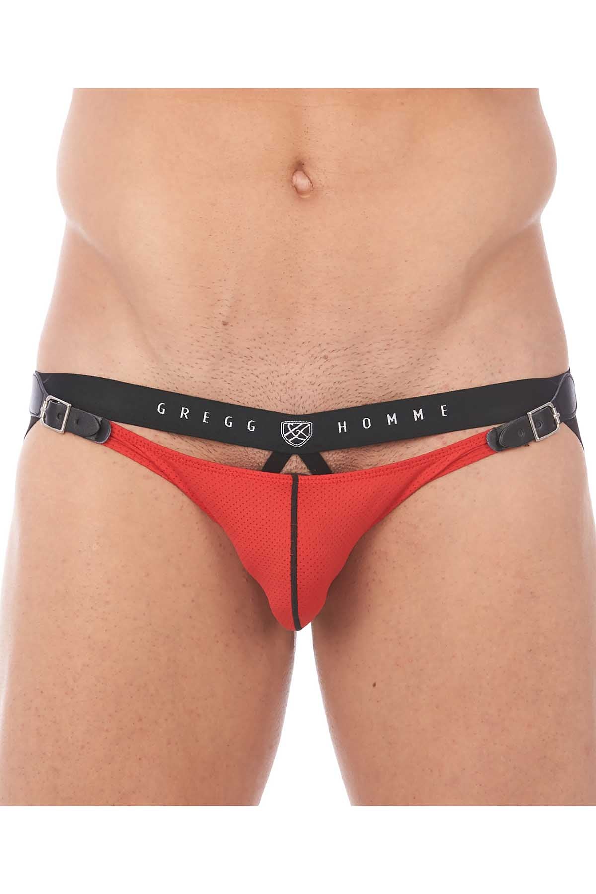 Gregg Homme Red Chaser C-Ring Detachable Pouch Brief