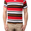 Manview Red Striped V-Neck Tee