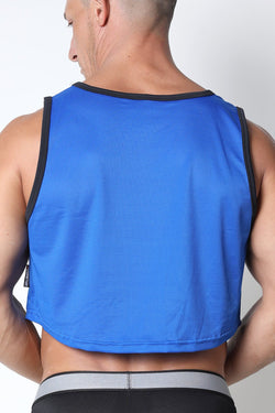 cellBlock 13 Blue Marathon Cutoff Tank Top thumbnail 3