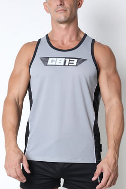 cellBlock 13 Grey Marathon Tank Top thumbnail 1