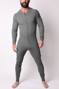 cellBlock 13 Grey Snap Up Union Suit thumbnail 1