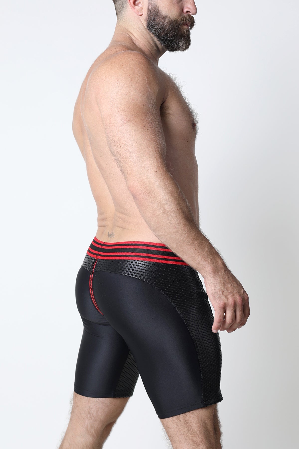 cellBlock 13 Red Gauntlet Zipper Short