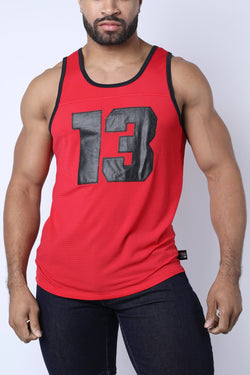 cellBlock 13 Red Linebacker Mesh Tank Top thumbnail 1
