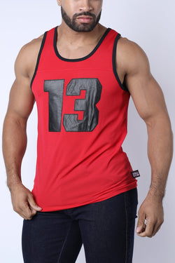 cellBlock 13 Red Linebacker Mesh Tank Top thumbnail 2